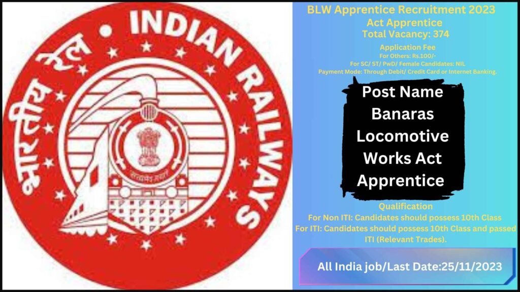 BLW Apprentice Recruitment 2023 – Apply Online Best For 374 Posts